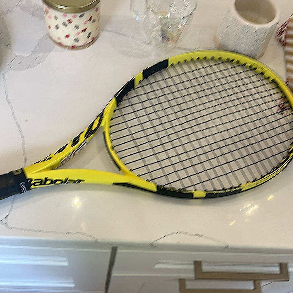 Babolat full sized tennis racket. Comes pre strung used but works like new